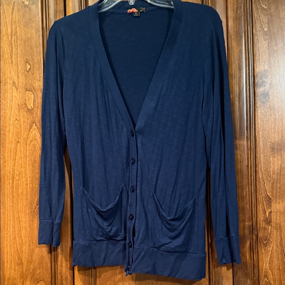 Forever 21 Navy Blue Cardigan